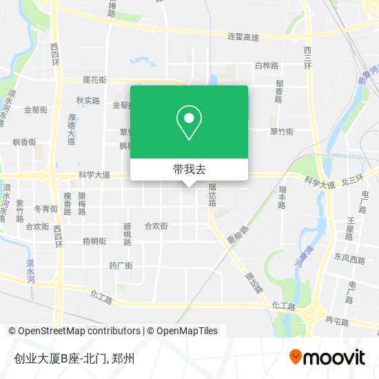 创业大厦B座-北门地图