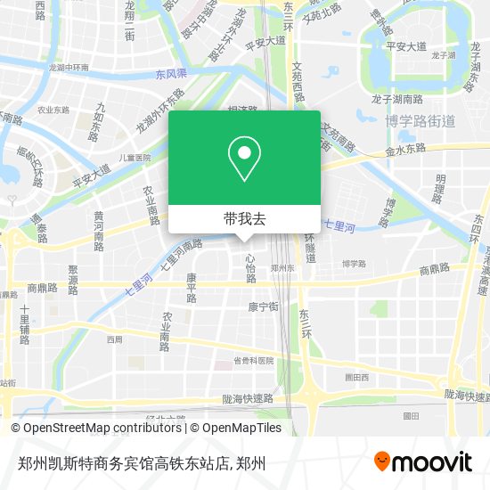 郑州凯斯特商务宾馆高铁东站店地图