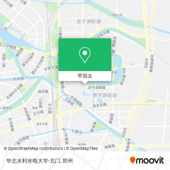 华北水利水电大学-北门地图