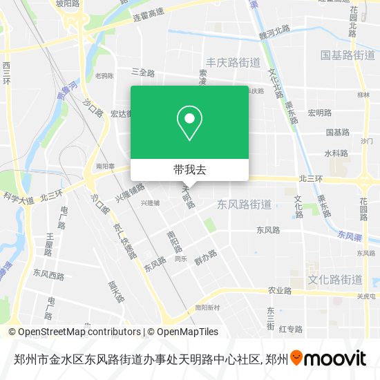 郑州市金水区东风路街道办事处天明路中心社区地图