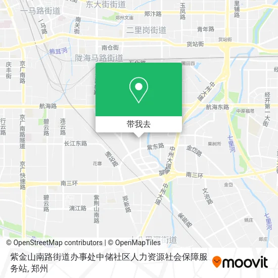 紫金山南路街道办事处中储社区人力资源社会保障服务站地图