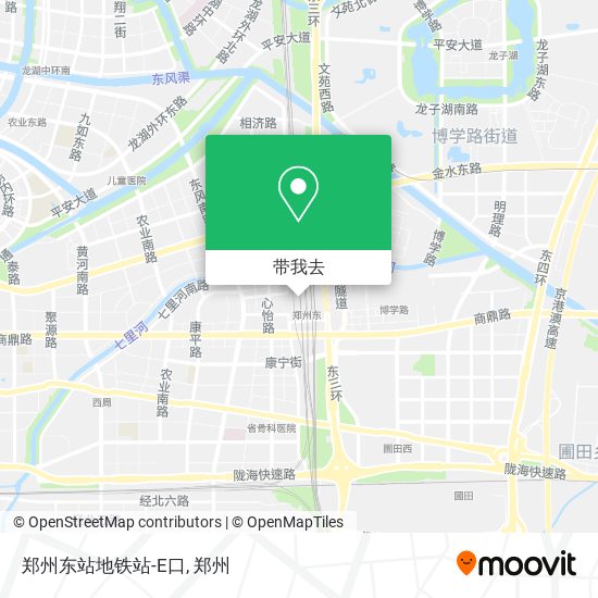 郑州东站地铁站-E口地图
