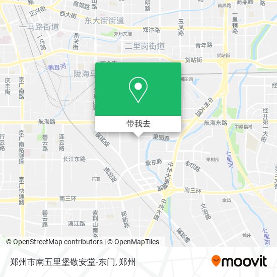 郑州市南五里堡敬安堂-东门地图