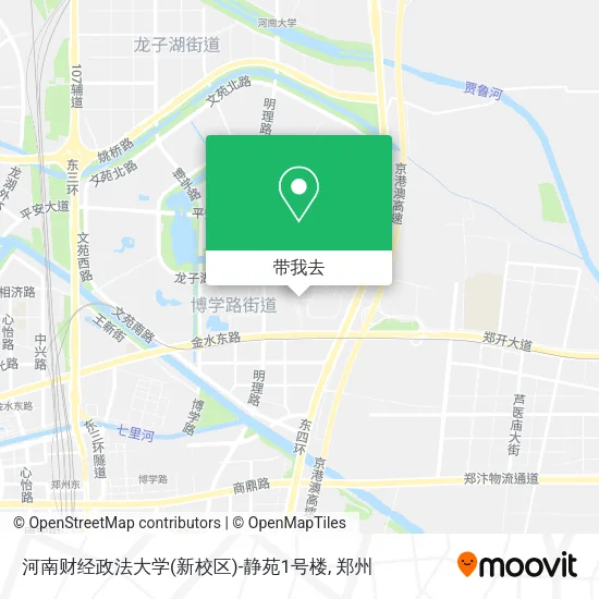 河南财经政法大学(新校区)-静苑1号楼地图