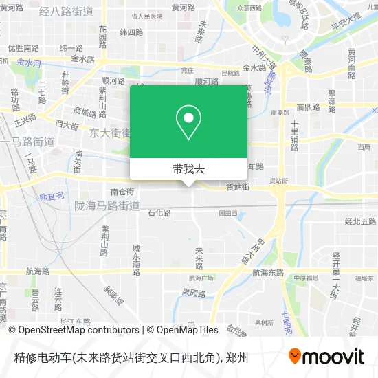 精修电动车(未来路货站街交叉口西北角)地图