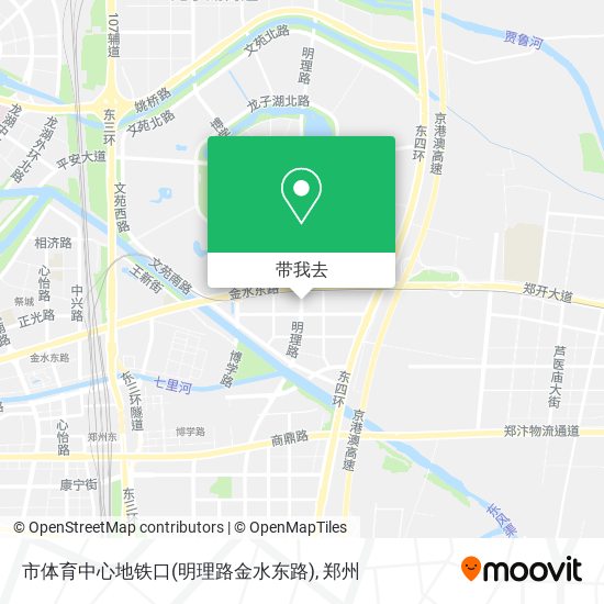 市体育中心地铁口(明理路金水东路)地图