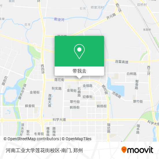河南工业大学莲花街校区-南门地图
