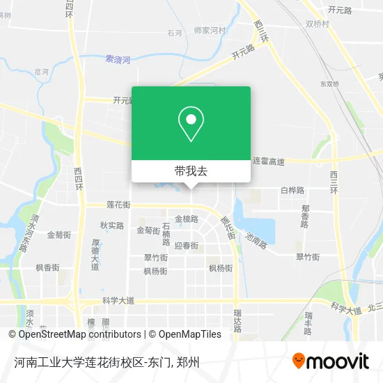 河南工业大学莲花街校区-东门地图