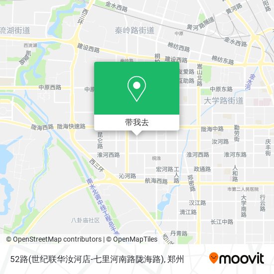 52路(世纪联华汝河店-七里河南路陇海路)地图