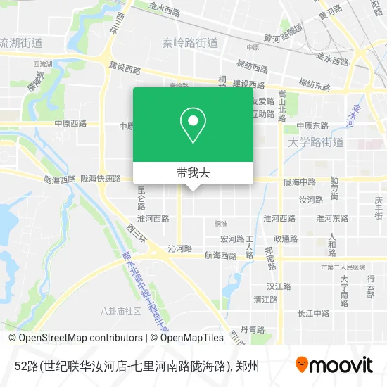 52路(世纪联华汝河店-七里河南路陇海路)地图