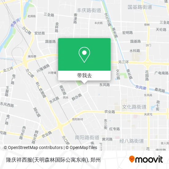 隆庆祥西服(天明森林国际公寓东南)地图