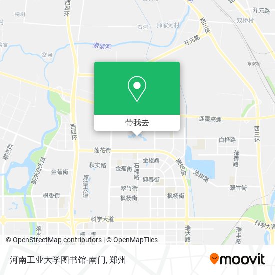 河南工业大学图书馆-南门地图
