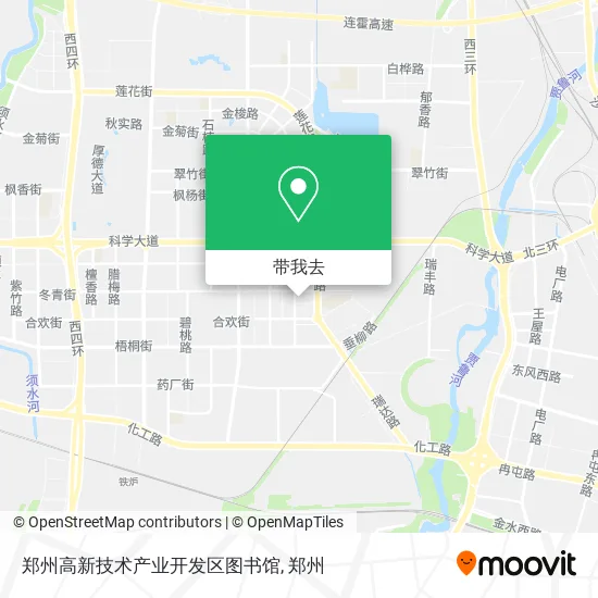 郑州高新技术产业开发区图书馆地图