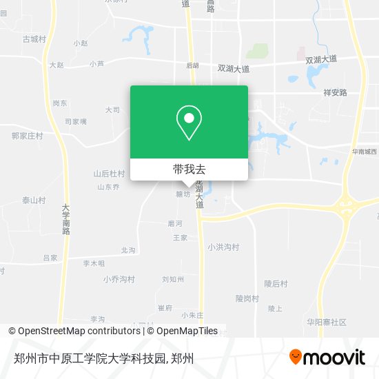 郑州市中原工学院大学科技园地图