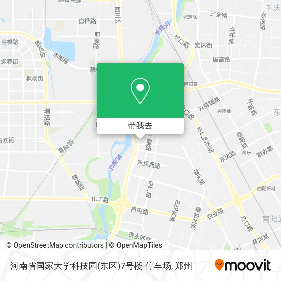 河南省国家大学科技园(东区)7号楼-停车场地图