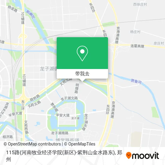 115路(河南牧业经济学院(新区)-紫荆山金水路东)地图