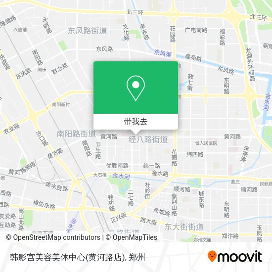 韩影宫美容美体中心(黄河路店)地图