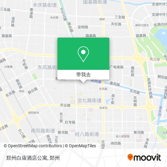 郑州白庙酒店公寓地图