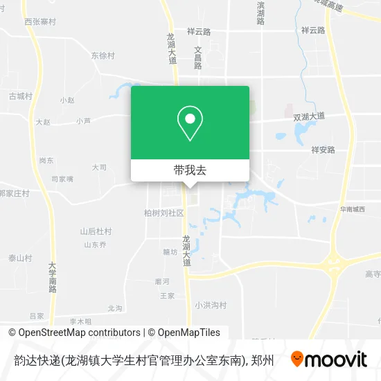 韵达快递(龙湖镇大学生村官管理办公室东南)地图