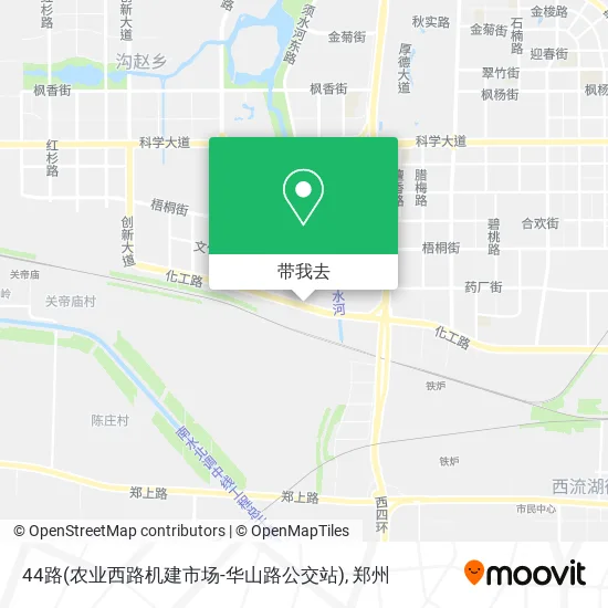 44路(农业西路机建市场-华山路公交站)地图