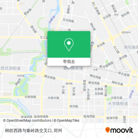 棉纺西路与秦岭路交叉口地图