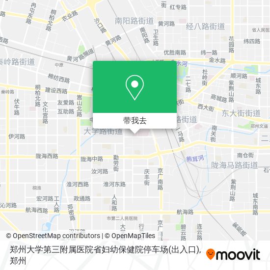 郑州大学第三附属医院省妇幼保健院停车场(出入口)地图