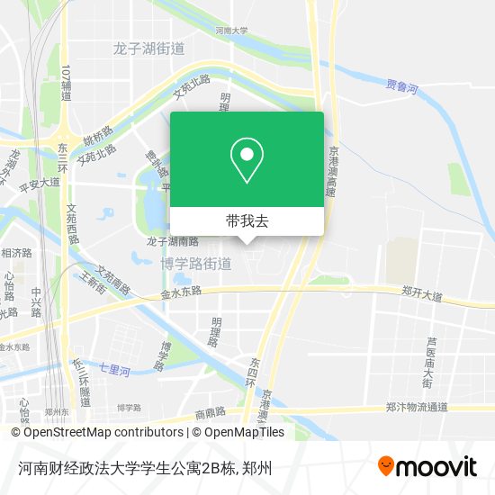河南财经政法大学学生公寓2B栋地图
