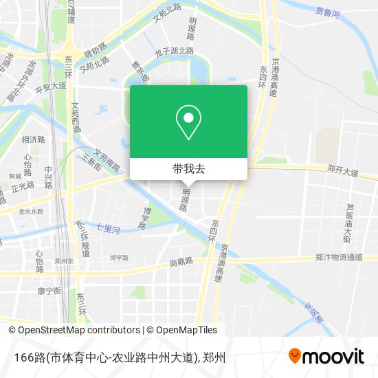 166路(市体育中心-农业路中州大道)地图