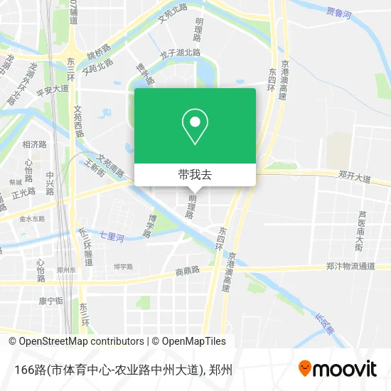 166路(市体育中心-农业路中州大道)地图