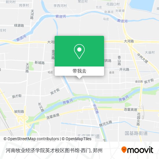 河南牧业经济学院英才校区图书馆-西门地图