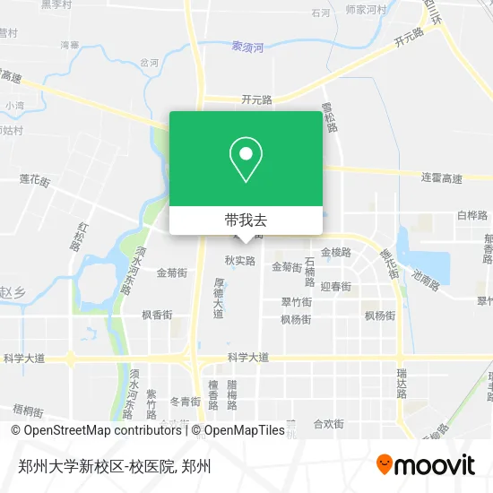 郑州大学新校区-校医院地图