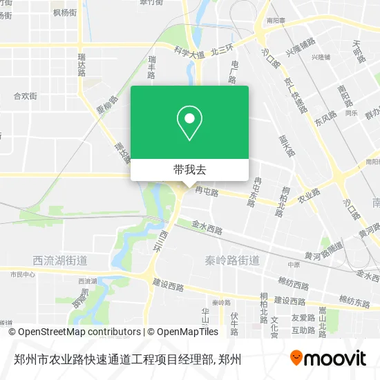 郑州市农业路快速通道工程项目经理部地图