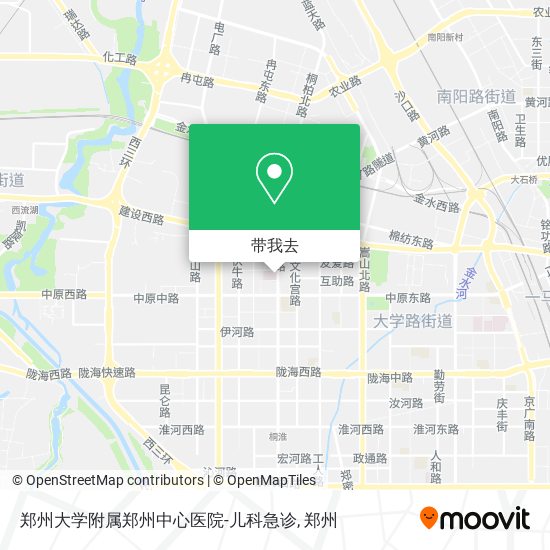 郑州大学附属郑州中心医院-儿科急诊地图