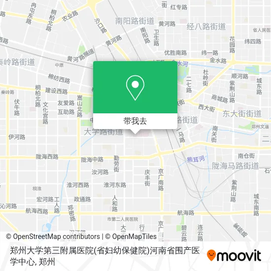 郑州大学第三附属医院(省妇幼保健院)河南省围产医学中心地图