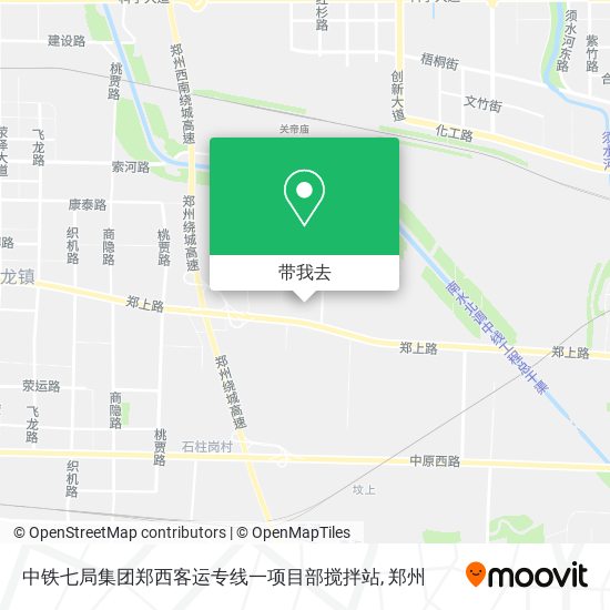 中铁七局集团郑西客运专线一项目部搅拌站地图