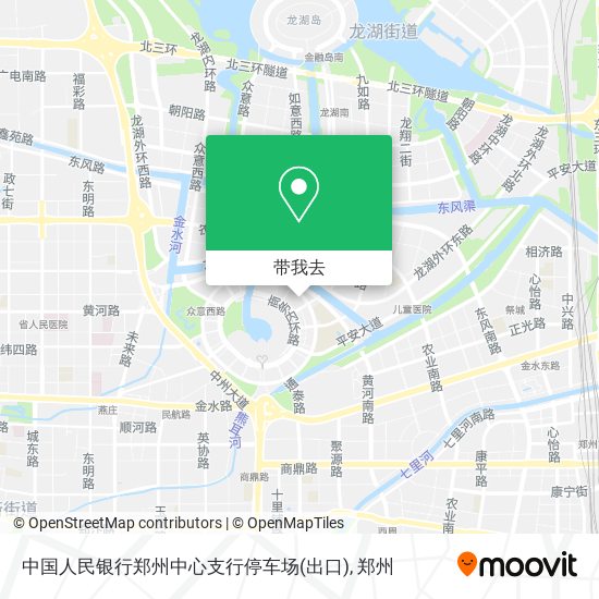 中国人民银行郑州中心支行停车场(出口)地图