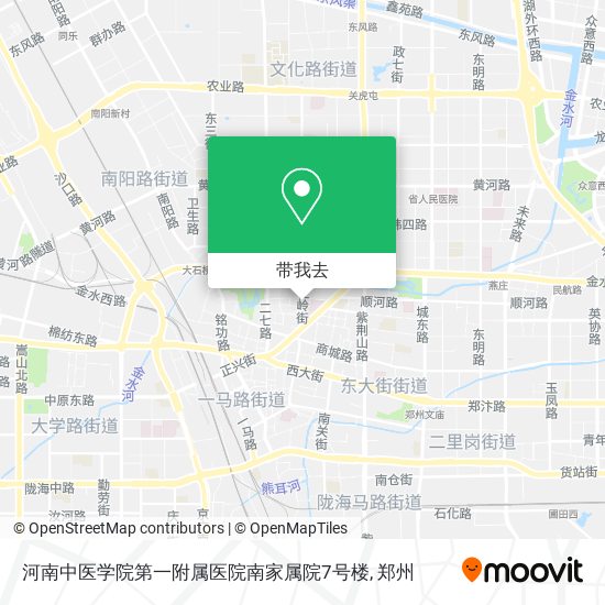 河南中医学院第一附属医院南家属院7号楼地图