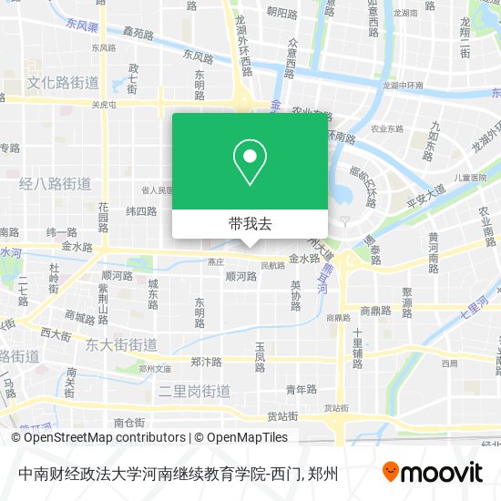 中南财经政法大学河南继续教育学院-西门地图