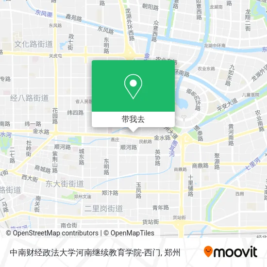中南财经政法大学河南继续教育学院-西门地图