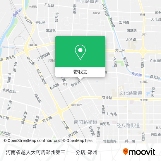 河南省越人大药房郑州第三十一分店地图