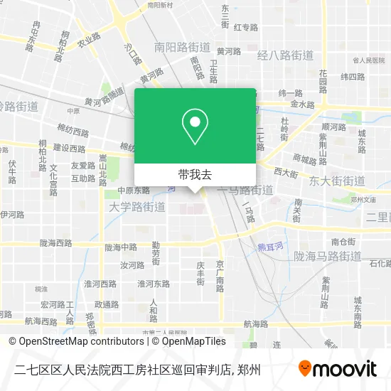 二七区区人民法院西工房社区巡回审判店地图