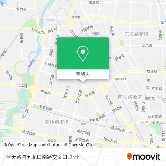 蓝天路与五龙口南路交叉口地图