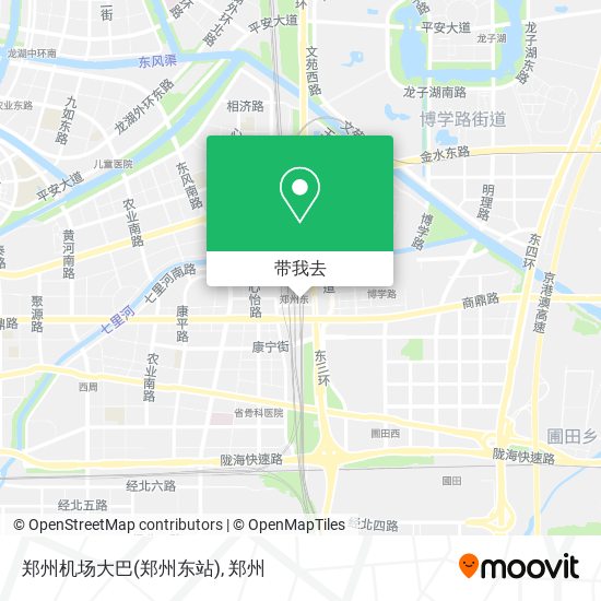 郑州机场大巴(郑州东站)地图