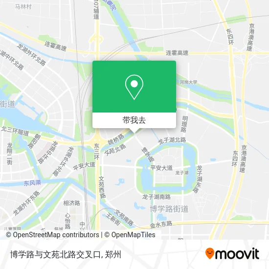 博学路与文苑北路交叉口地图
