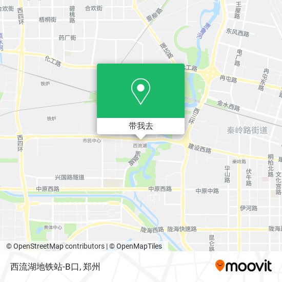 西流湖地铁站-B口地图