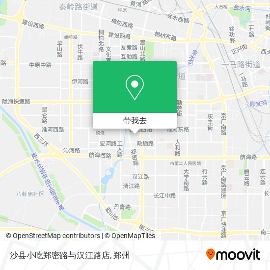 沙县小吃郑密路与汉江路店地图