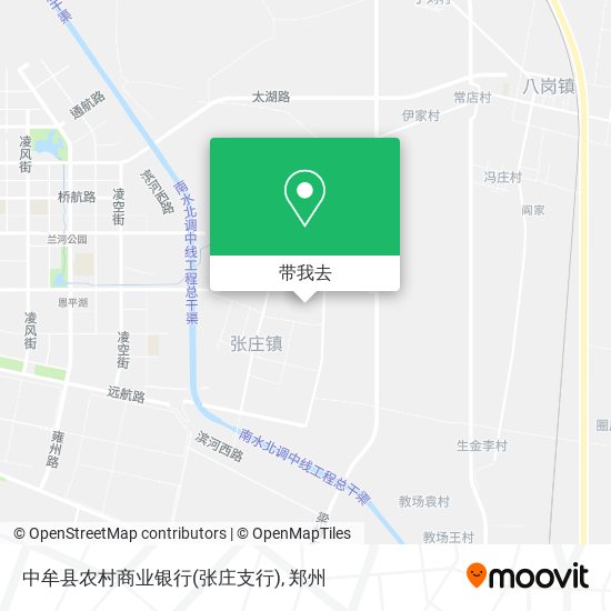 中牟县农村商业银行(张庄支行)地图