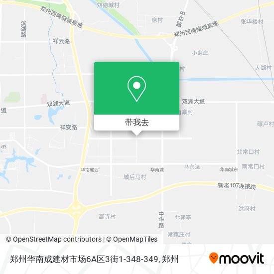 郑州华南成建材市场6A区3街1-348-349地图