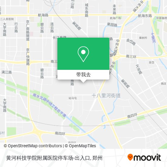 黄河科技学院附属医院停车场-出入口地图