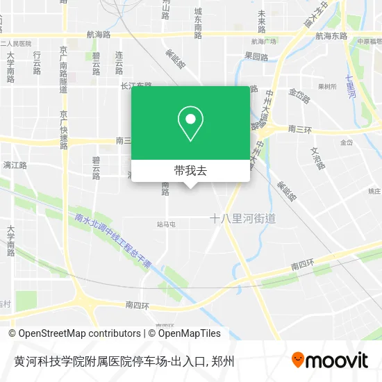 黄河科技学院附属医院停车场-出入口地图